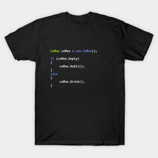 Coffee Code (Dark) T-Shirt